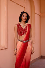 Firoza pre stitched saree