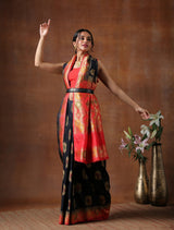 Black Katan Silk Banarasi Handloom Saree
