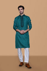 Pine Green Jennifer Silk Kurta Set
