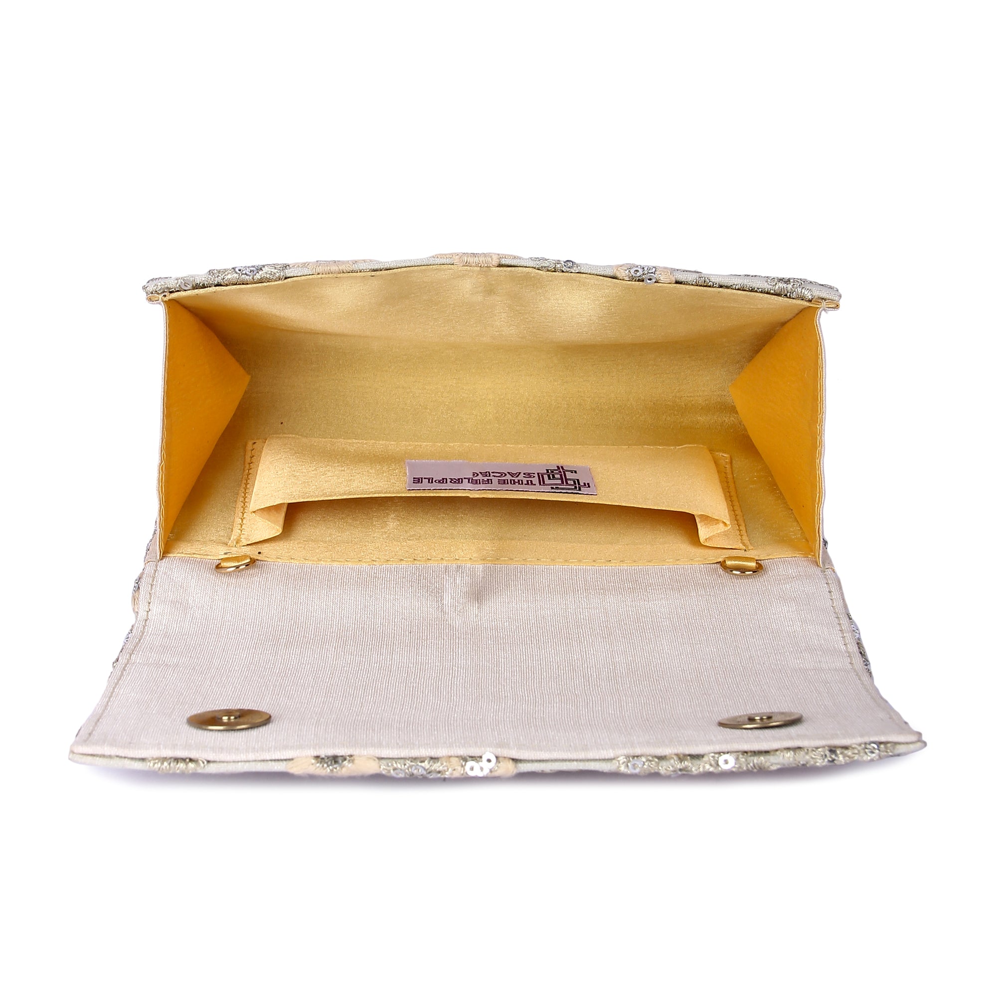 Gulaa beige clutch