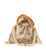 Paisley gold potli