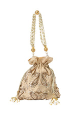 Paisley gold potli