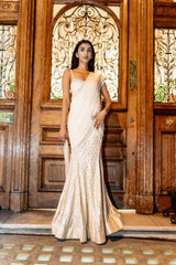 Ivory Drape saree