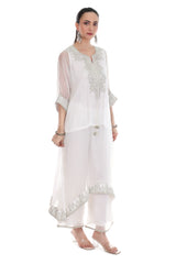 White Embroidered Kaftaan Set