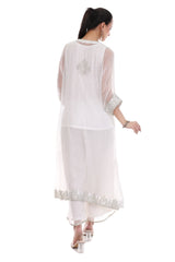 White Embroidered Kaftaan Set