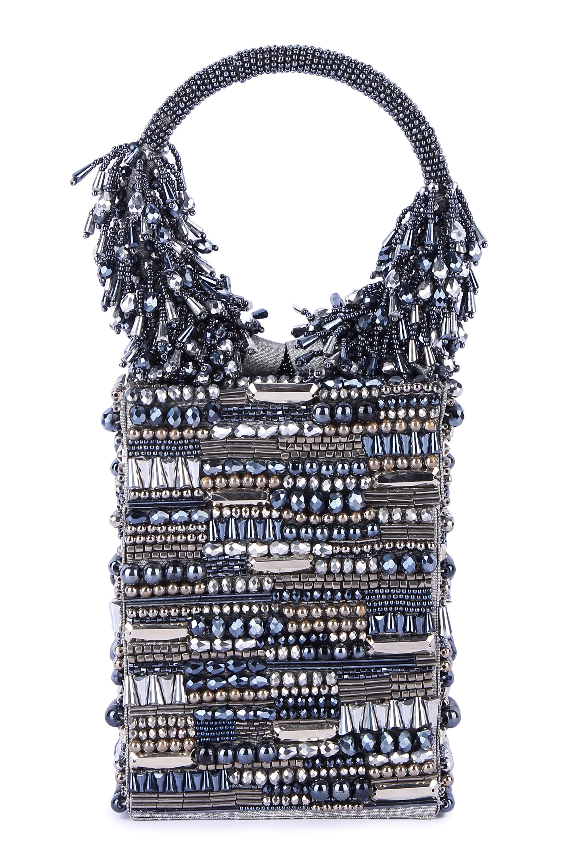 jhumroo grey clutch