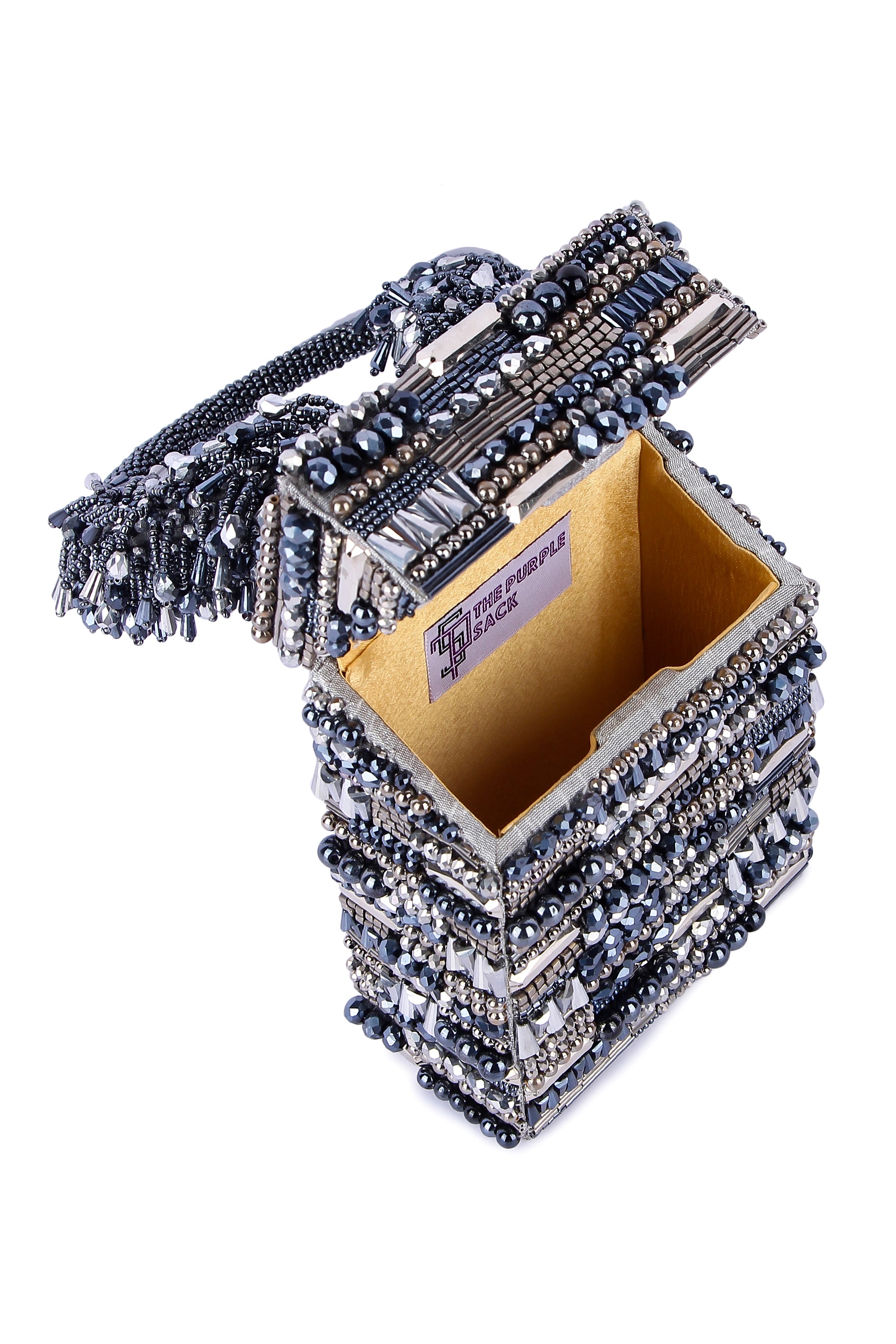jhumroo grey clutch