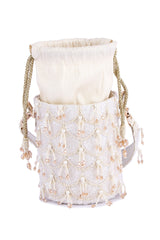 Bucket white zing potli