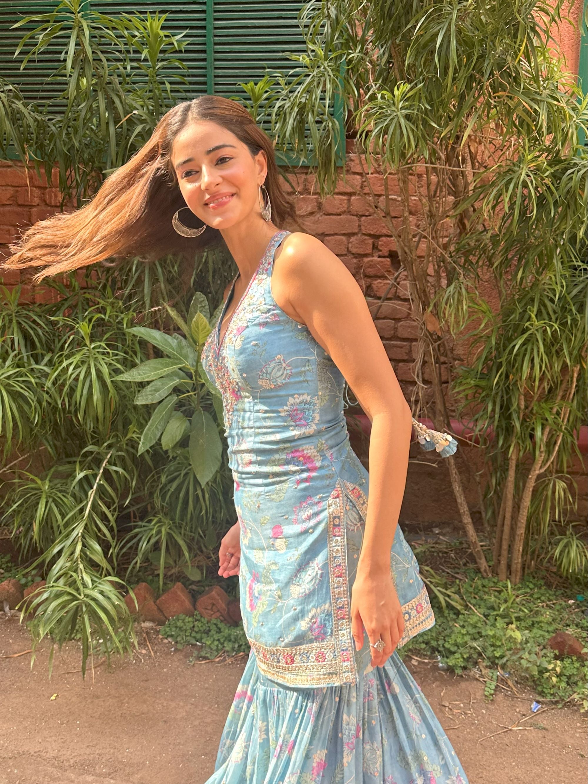 Ananya Pandey in Dhvanika Halter Set
