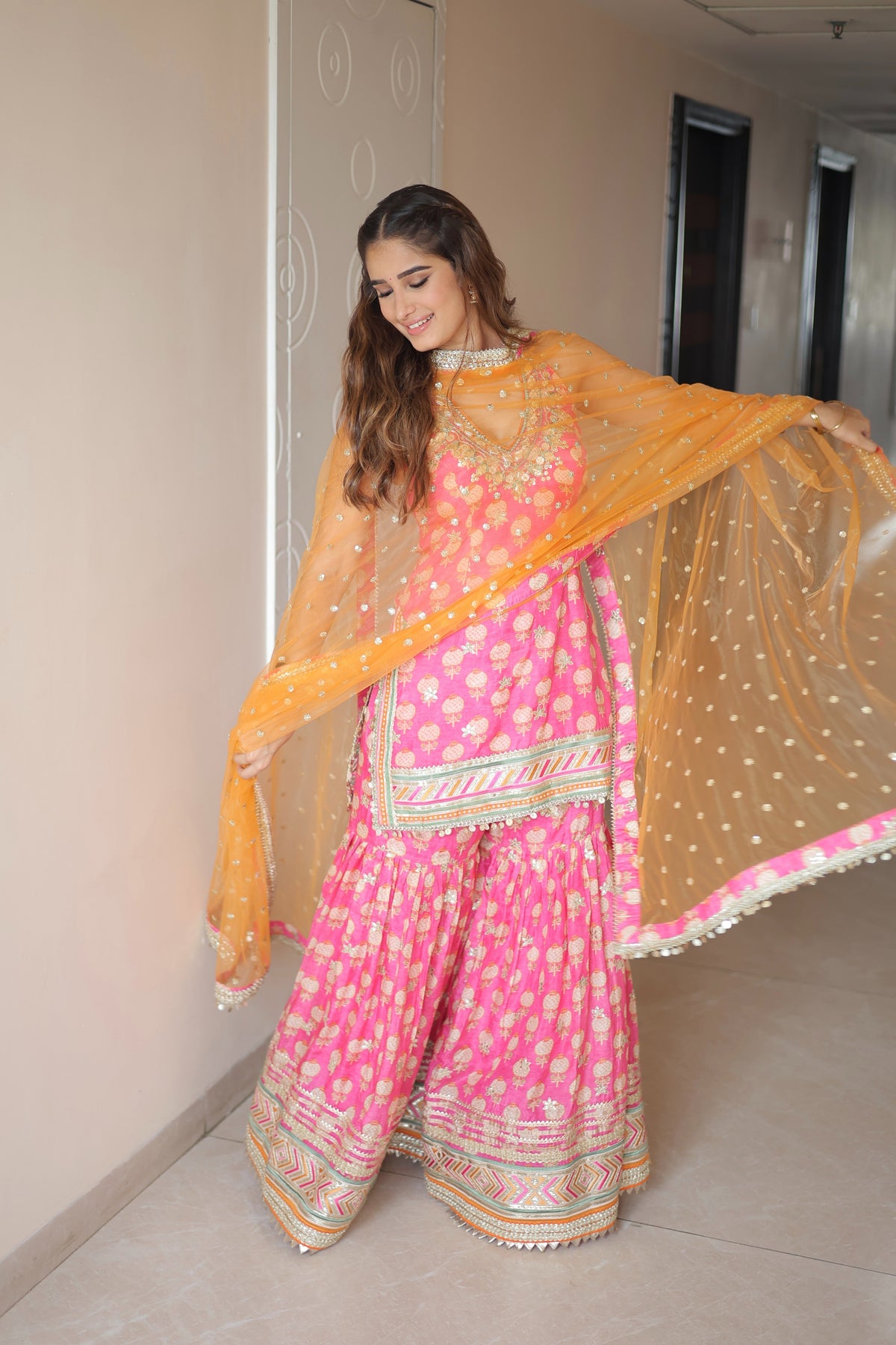 Rasha Thadani In Dwisha Halter Sharara Set