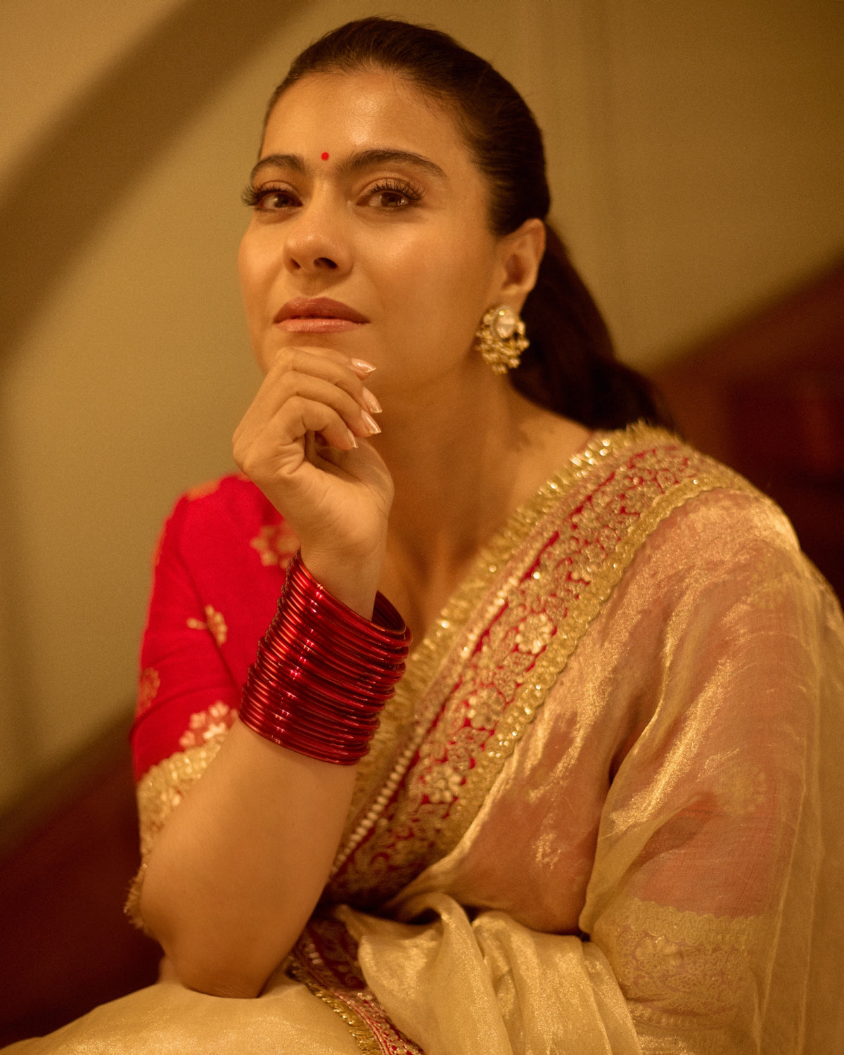 Kajol in Farida Saree Set