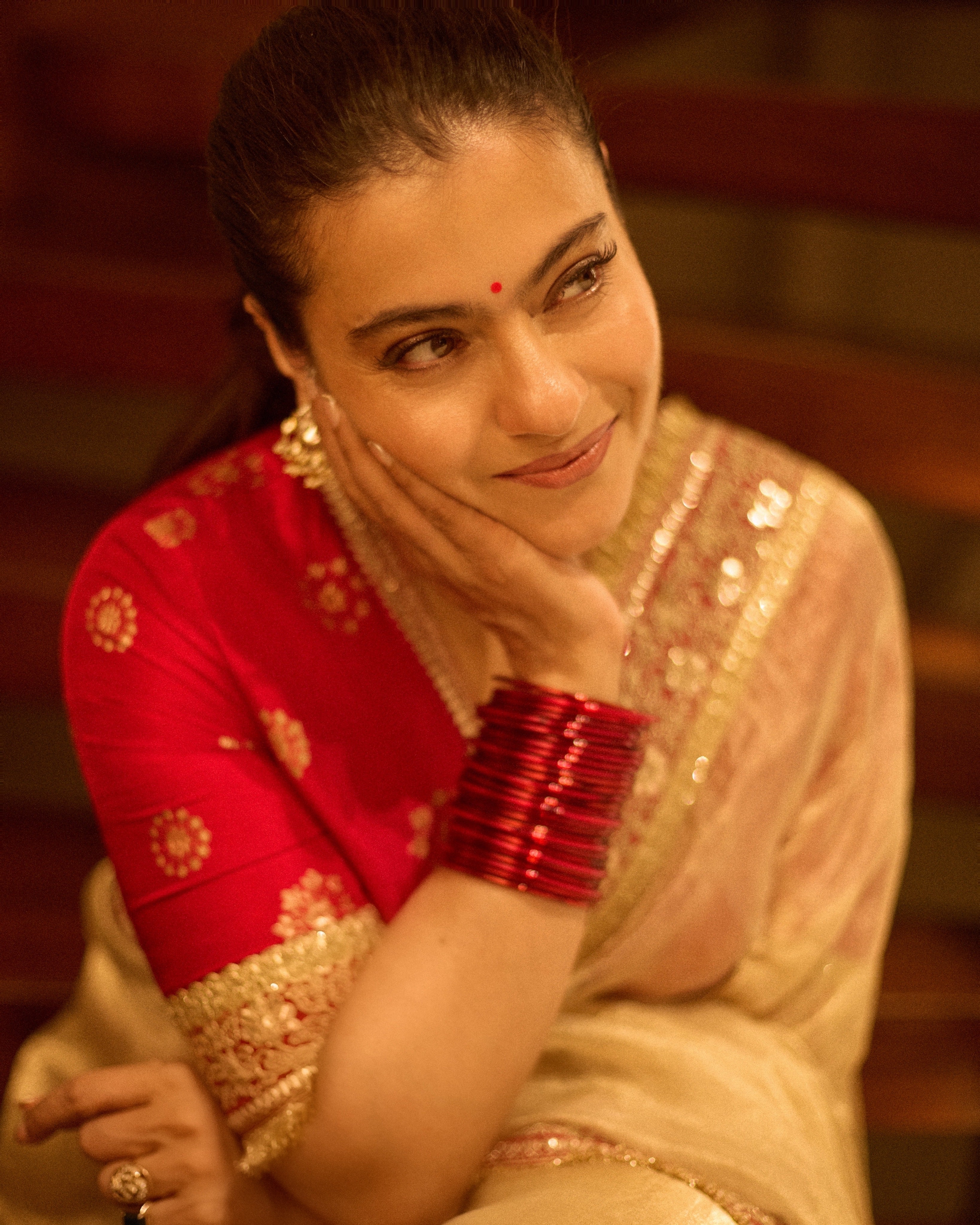 Kajol in Farida Saree Set