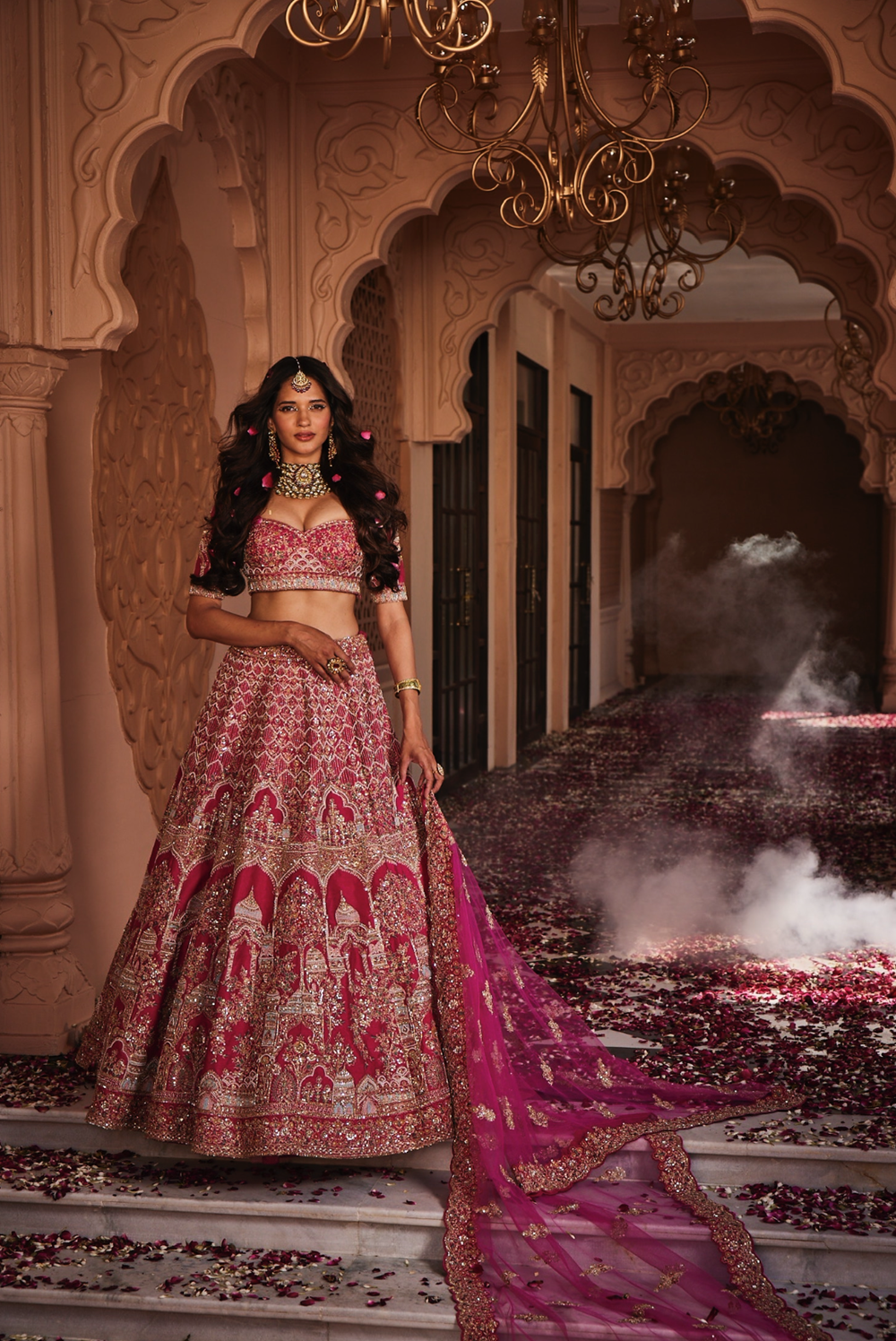 Rani heavily embroidered lehenga