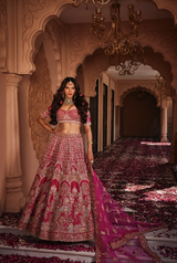 Rani heavily embroidered lehenga
