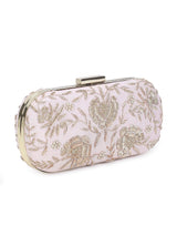 Pretty pink floral clutch