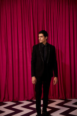 Crisp black tuxedo set