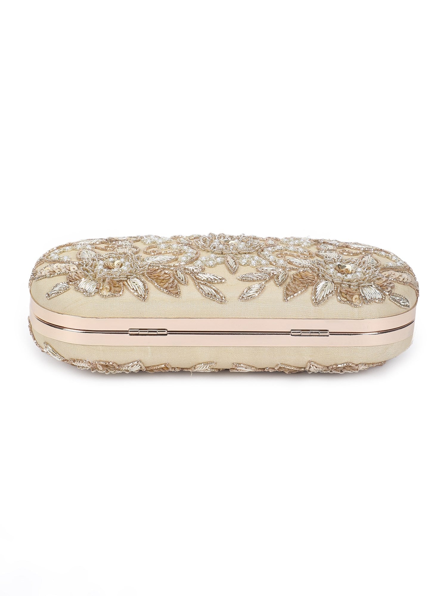 Thandai gold clutch