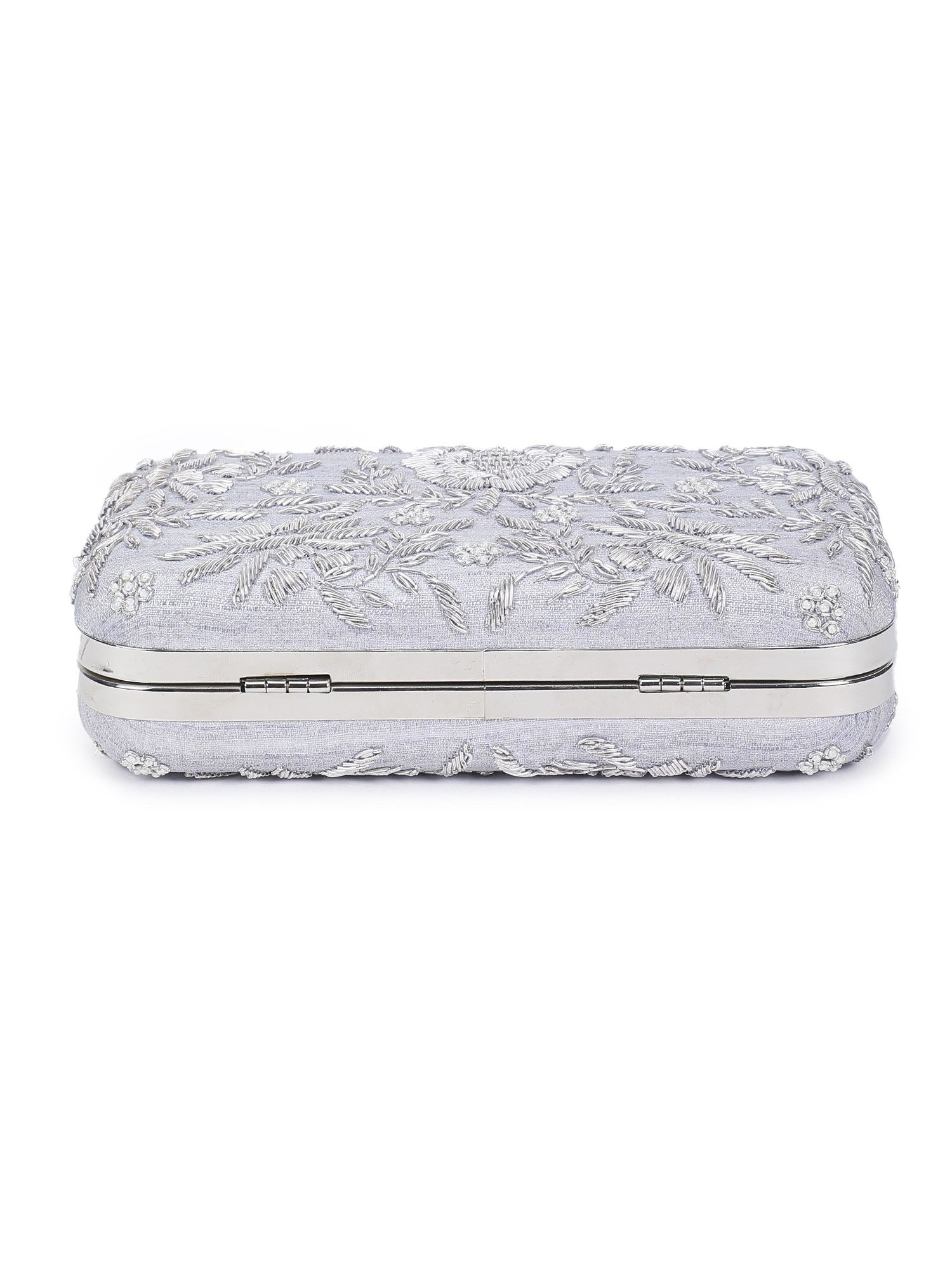 Pleasing silver clutch