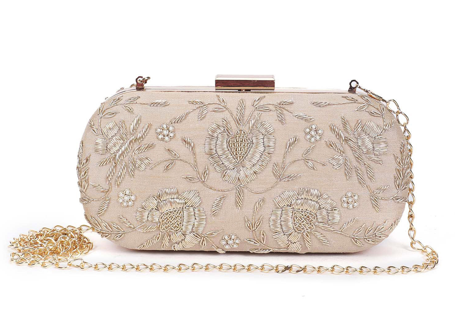 Golden bride clutch
