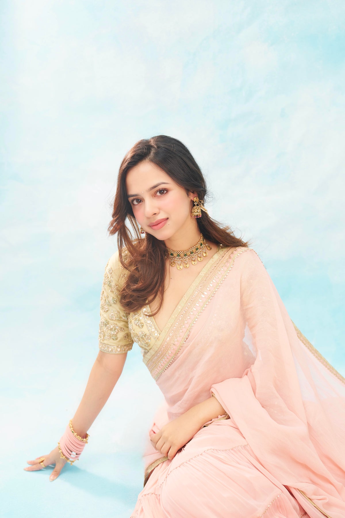 Nitanshi Goel in Iraaya Saree Set