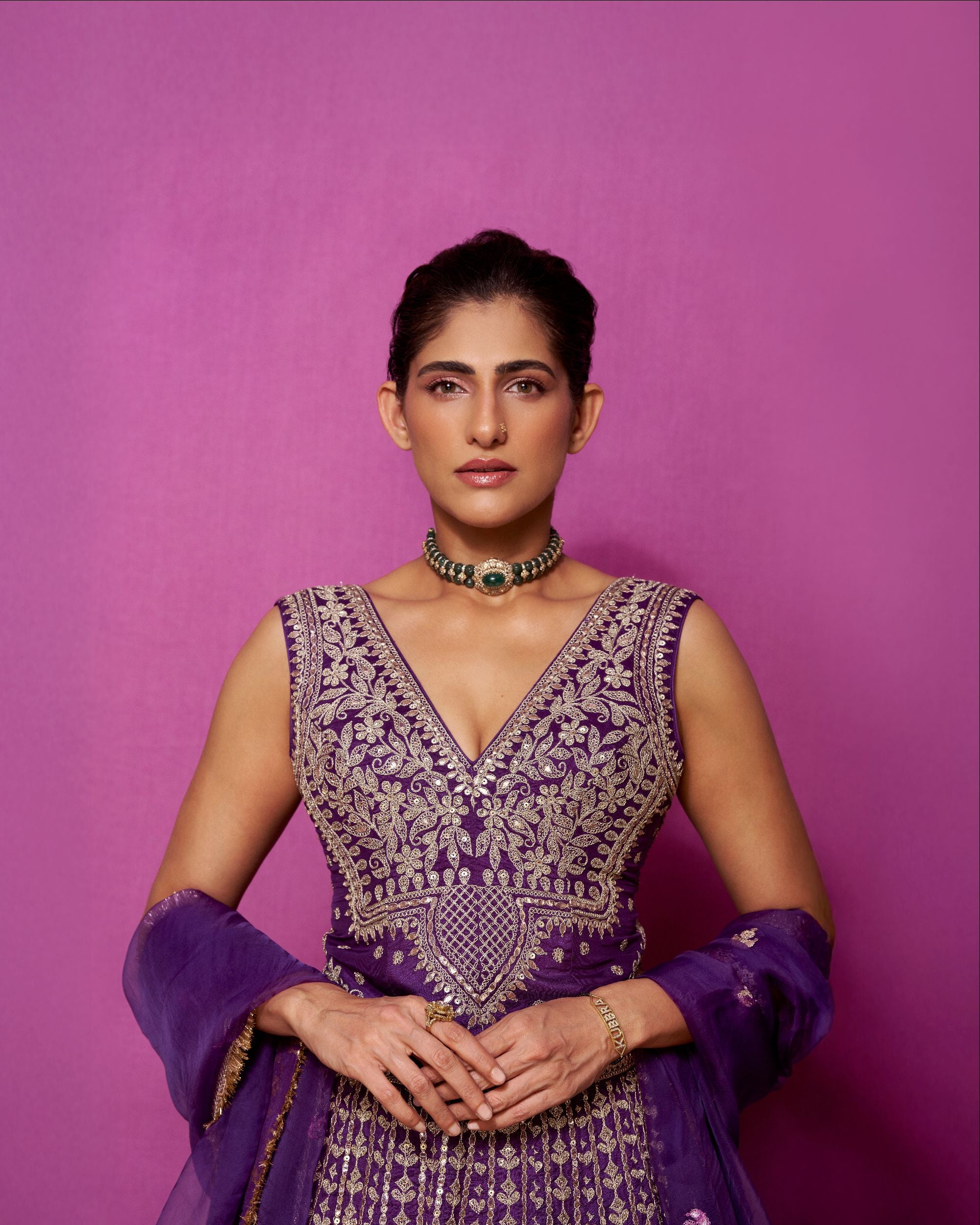 Kubbra sait in Razia Lehenga Set