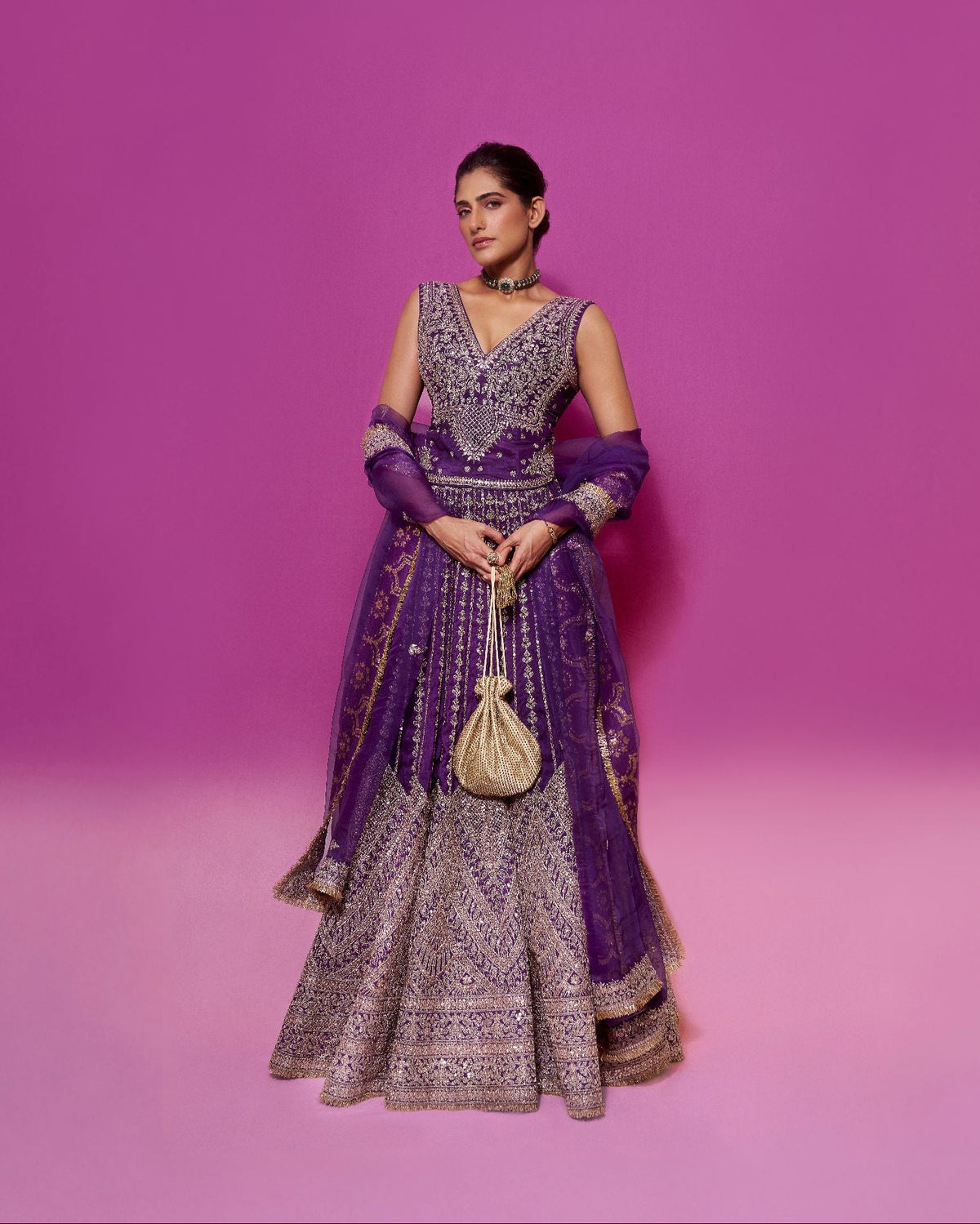 Kubbra Sait in Razia Lehenga Set