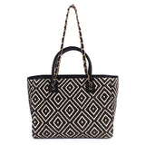 Diamond pattern tote bag