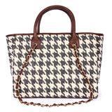 Houndstooth tote bag