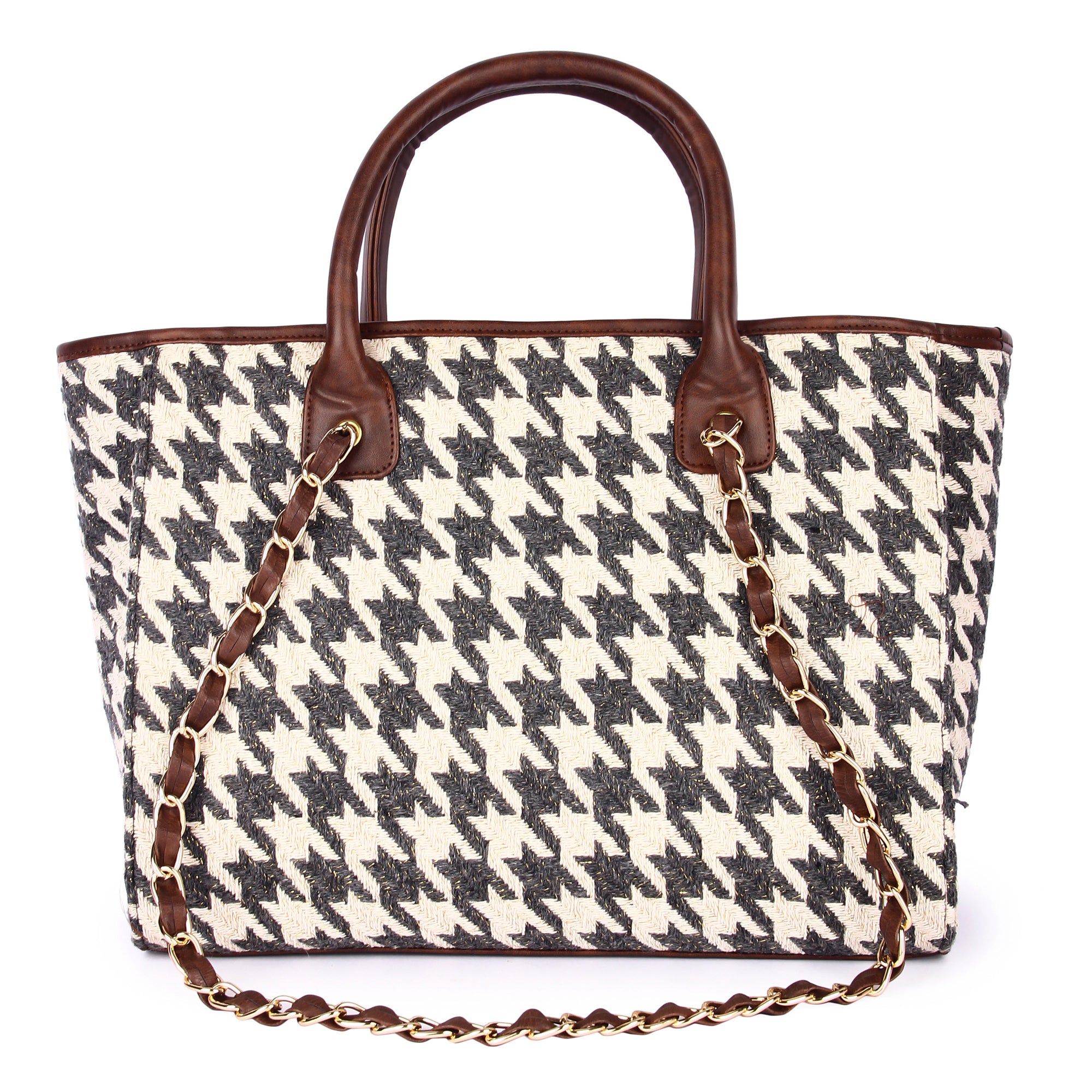 Houndstooth tote bag