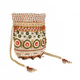 Kundan peacock potli