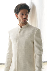 Ivory jaal sherwani