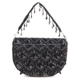 Black tasselly clutch