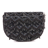 Black tasselly clutch
