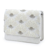 Pearl floral clutch
