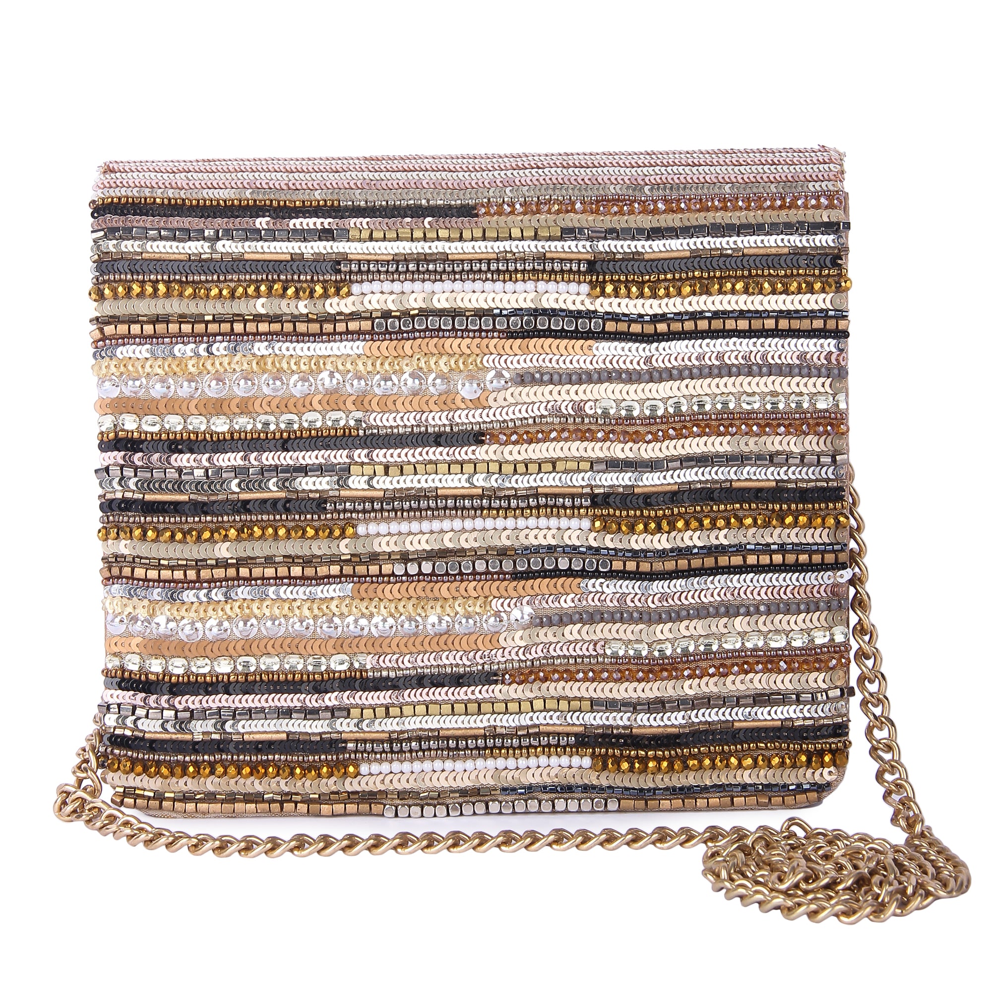 Bonita gold clutch