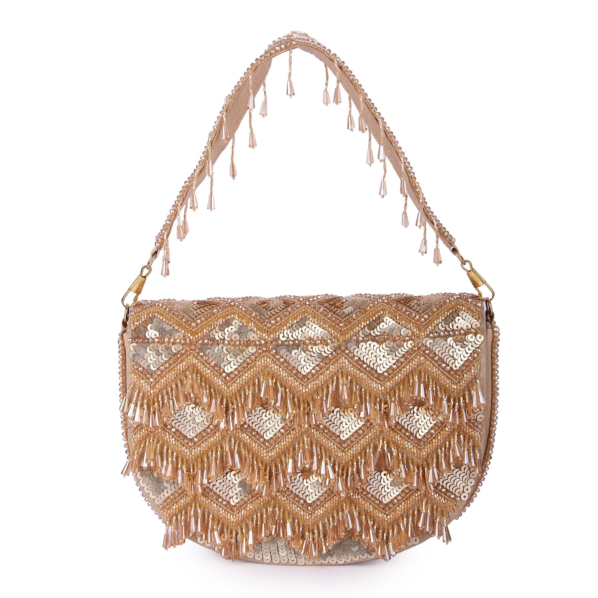 Gold insiyaa clutch
