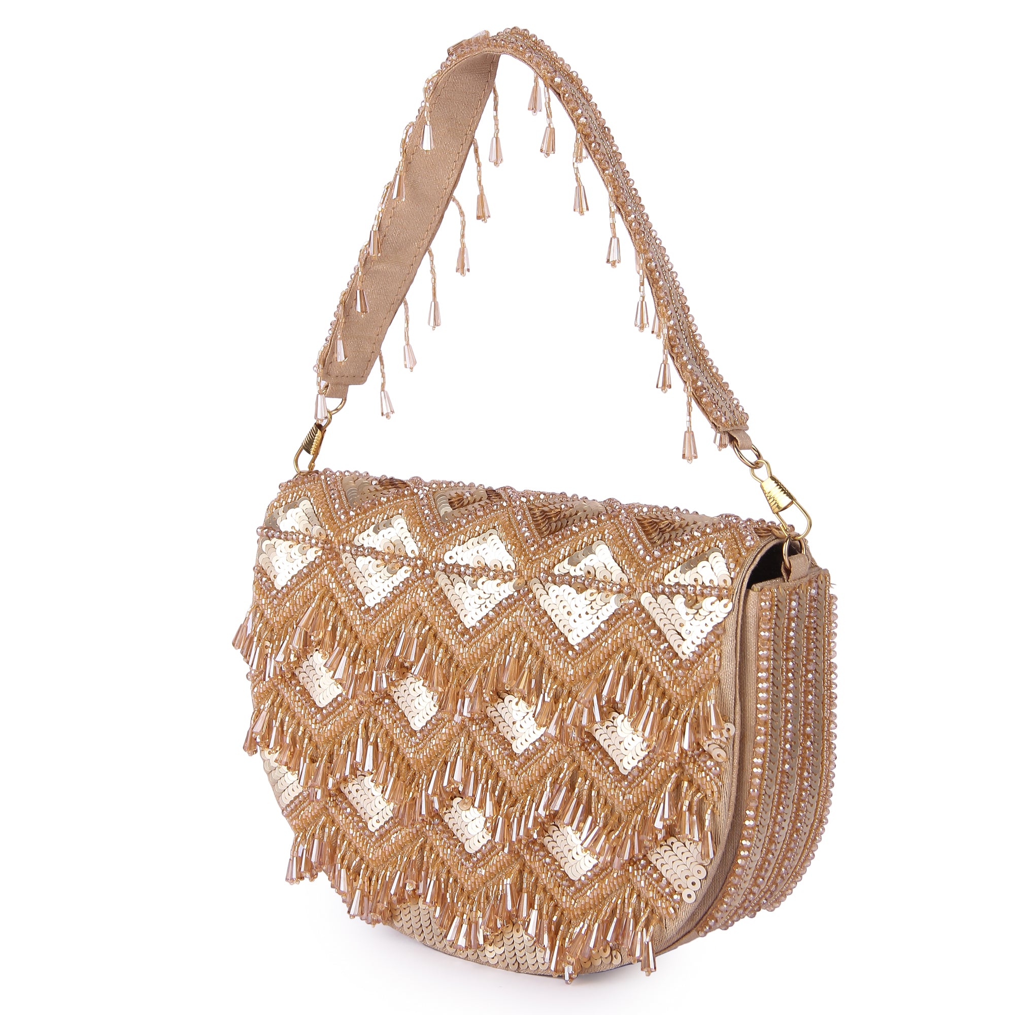 Gold insiyaa clutch