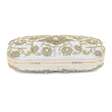 Ice blue flower clutch