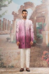 Lavender Ombre Embroidered Indo-Western Set