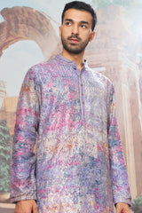 Saffron Gold Silk Embroidered Stole