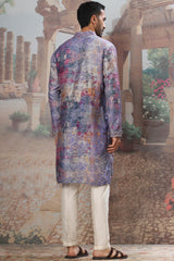 Saffron Gold Silk Embroidered Stole