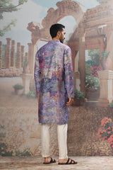 Saffron Gold Silk Embroidered Stole