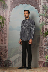 Ebonite Nocturnal Embroidered Bandhgala Set
