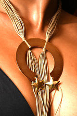 CENTRAL SPHERE CORD NECKPIECE