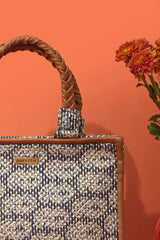 Jasbira Embroidered Handbag - Indigo