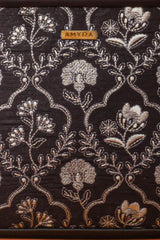 Jharokha Embroidered Handbag - Black