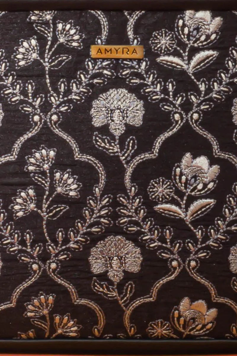 Jharokha Embroidered Handbag - Black