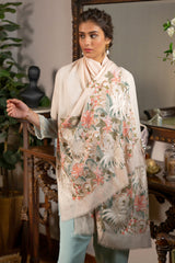 Jungle Dream | Embroidered Wool Silk Stole