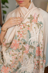 Jungle Dream | Embroidered Wool Silk Stole