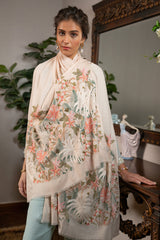 Jungle Dream | Embroidered Wool Silk Stole